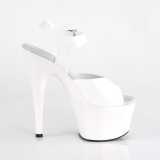 White 18 cm ADORE-708N Platform High Heels Shoes