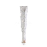 White Glitter 13 cm COURTLY-3015 Pleaser Overknee Boots