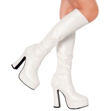 White Matte 13 cm ELECTRA-2000Z High Heeled Womens Boots for Men