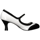 White Patent 7,5 cm JENNA-06 big size pumps shoes