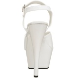 White Shiny 15 cm KISS-209 Platform High Heels Shoes