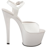 White Shiny 18 cm Pleaser SKY-309 Platform High Heels Shoes