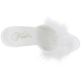 White Transparent 13 cm LIP-101-8 Plateau Women Mules Shoes