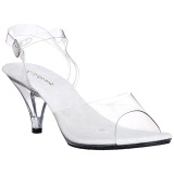 White Transparent 8 cm Pleaser BELLE-308 High Heels