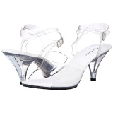 White Transparent 8 cm Pleaser BELLE-308 High Heels