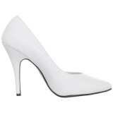 White Varnished 13 cm SEDUCE-420V pointed toe pumps with high heels